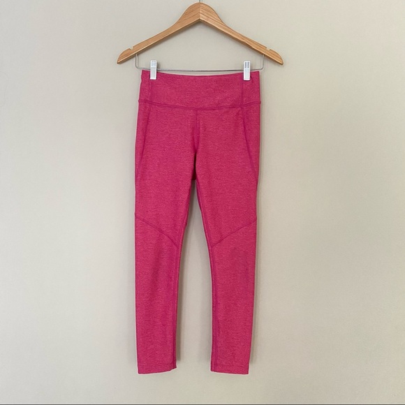 OUTDOOR VOICES Pink Flamingo Stripe 3/4 Leggings - Picture 4 of 10